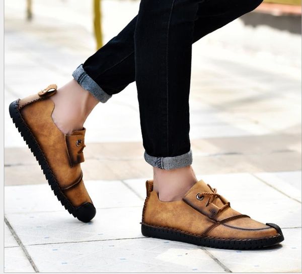 men's retro men's shoes, microfiber leather casual shoes, single shoes, Black 
men's retro men's shoes, microfiber leather casual shoes, single shoes, Black