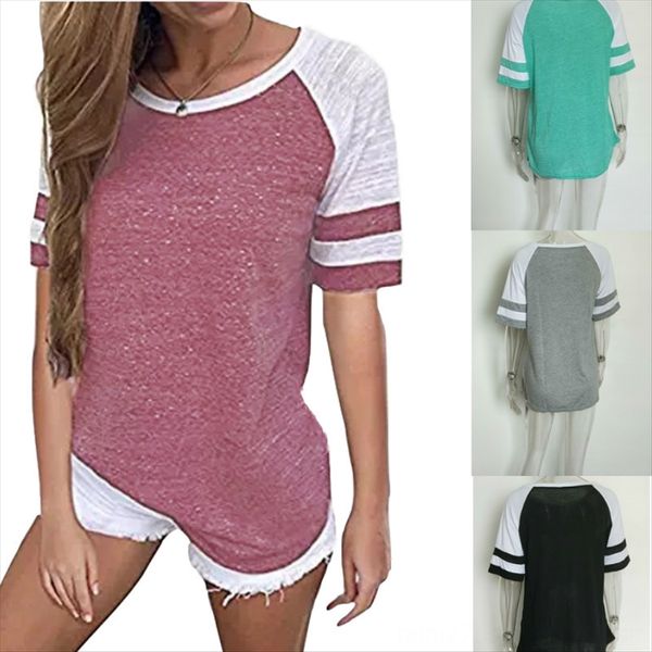 t-shirt summer casual round collar color matching women t-shirt women's short-sleeved summer women's casual round collar color mat, White
t-shirt summer casual round collar color matching women t-shirt women's short-sleeved summer women's casual round collar color mat, White