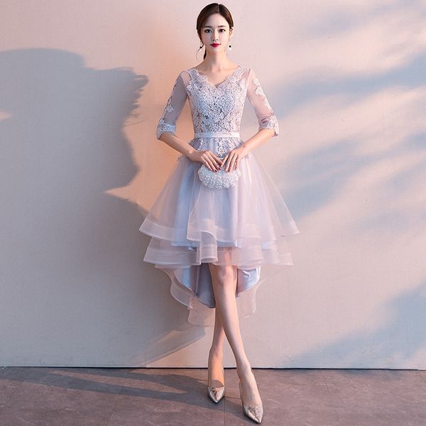 light gray womens v-neck lace party dress fashion evening banquet elegant prom vintage dress short ball gown vestido xs-3xl, Black;gray
light gray womens v-neck lace party dress fashion evening banquet elegant prom vintage dress short ball gown vestido xs-3xl, Black;gray