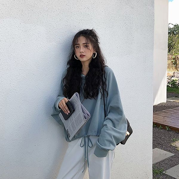 new fashion 2020 women short sweater women's thin spring autumn soild sweatshirts loose long sleeve youth girls hoodies, Black
new fashion 2020 women short sweater women's thin spring autumn soild sweatshirts loose long sleeve youth girls hoodies, Black