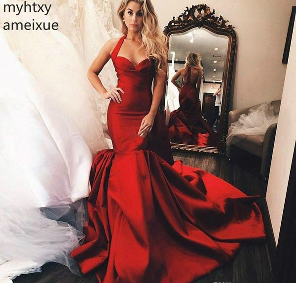 2019 saudi arabia dark red halter neck evening dresses mermaid sleeveless wear formal party prom event gown plus size, White;black
2019 saudi arabia dark red halter neck evening dresses mermaid sleeveless wear formal party prom event gown plus size, White;black