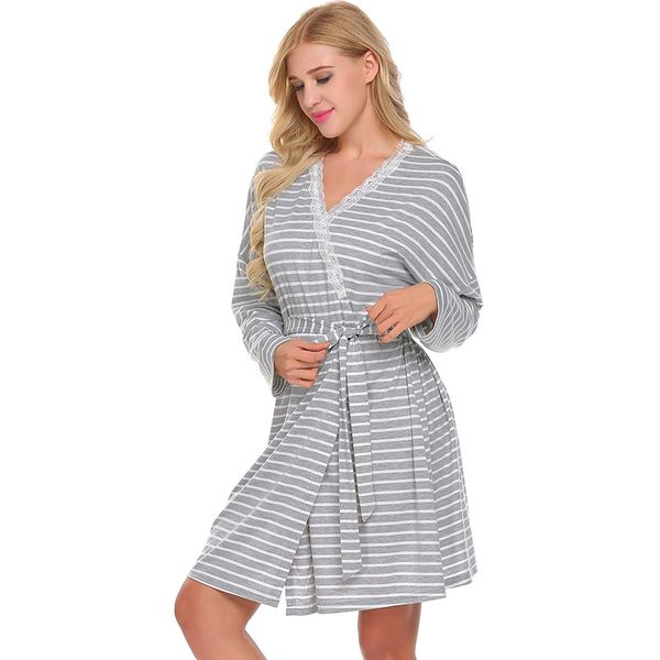 new pregnant clothes women sleepwear striped lace long sleeve sleep dress loose maternity night dress ropa maternidad, Black;red
new pregnant clothes women sleepwear striped lace long sleeve sleep dress loose maternity night dress ropa maternidad, Black;red