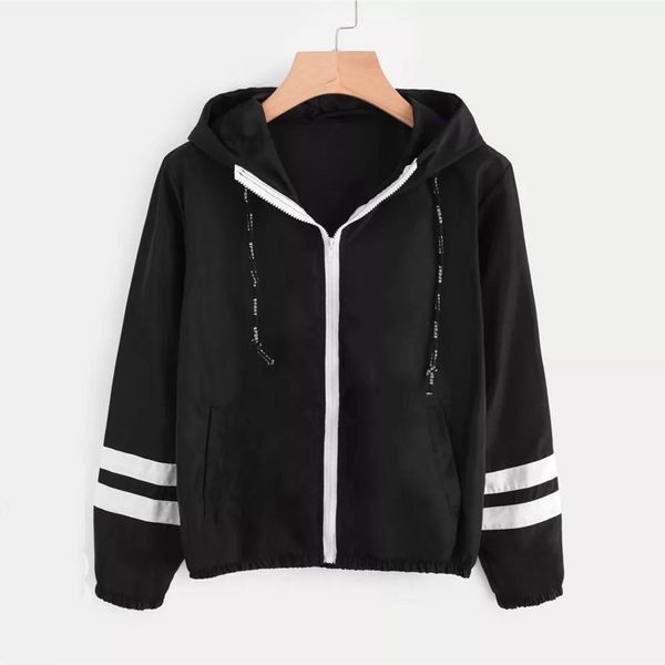 new fashion women jackets windbreaker zipper hoodies solid thin coat casual outerwear street spring sports jackets, Black;brown
new fashion women jackets windbreaker zipper hoodies solid thin coat casual outerwear street spring sports jackets, Black;brown