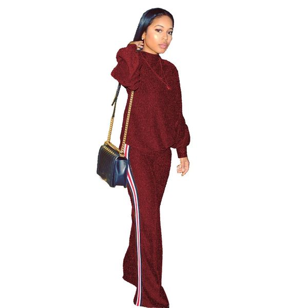 2019 casualwomen gold sparkly two piece sets letter full sleeve and black red striped long pant suits, White
2019 casualwomen gold sparkly two piece sets letter full sleeve and black red striped long pant suits, White