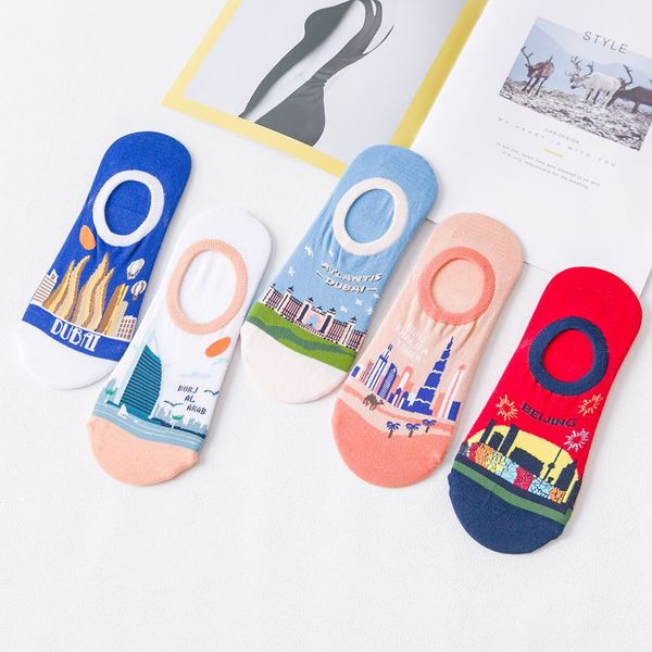 no show summer socks women's and men's world famous attractions cotton casual pattern printed funny of socks color fashion cool, Black
no show summer socks women's and men's world famous attractions cotton casual pattern printed funny of socks color fashion cool, Black