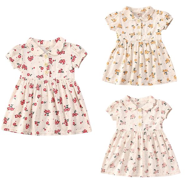 baby girls short sleeve dress 2020 summer toddler floral print cotton princess sweet peter pan collar dress casual clothes, Red;yellow
baby girls short sleeve dress 2020 summer toddler floral print cotton princess sweet peter pan collar dress casual clothes, Red;yellow