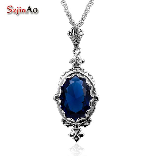 szjinao fashion woman big stone vintage pendant sapphire real 925 sterling silver crystal pendant oval bohemia body jewelry
szjinao fashion woman big stone vintage pendant sapphire real 925 sterling silver crystal pendant oval bohemia body jewelry