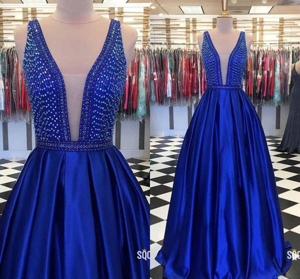 royal blue deep v neck prom evening dresses satin a line ruched crystal beaded homecoming formal pageant dress gowns dress cheap, Black
royal blue deep v neck prom evening dresses satin a line ruched crystal beaded homecoming formal pageant dress gowns dress cheap, Black