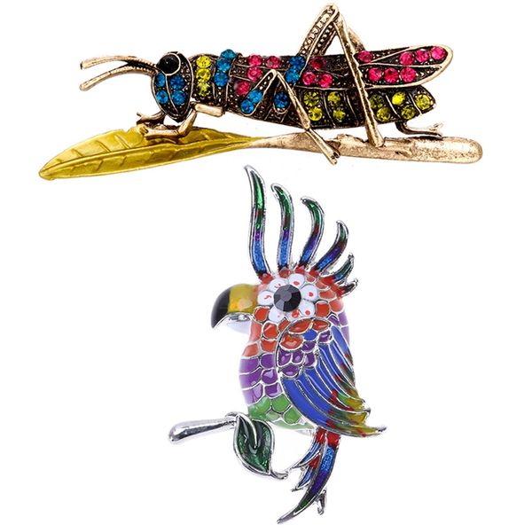 2 pcs women rhinestone brooches clothing accessories: 1 pcs fashion jewelry multicolor brooch for wedding evening party & 1, Gray
2 pcs women rhinestone brooches clothing accessories: 1 pcs fashion jewelry multicolor brooch for wedding evening party & 1, Gray