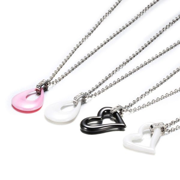 korean simple fashion ceramic heart pendant necklace charm stainless steel clavicle chain women necklace jewelry dropship kolye, Silver
korean simple fashion ceramic heart pendant necklace charm stainless steel clavicle chain women necklace jewelry dropship kolye, Silver