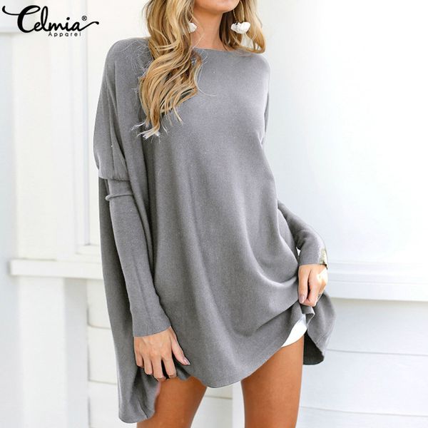celmia women long sleeve shirts 2019 autumn blouse o neck solid casual loose pullovers tee ladies jumpers plus size blusas, White
celmia women long sleeve shirts 2019 autumn blouse o neck solid casual loose pullovers tee ladies jumpers plus size blusas, White