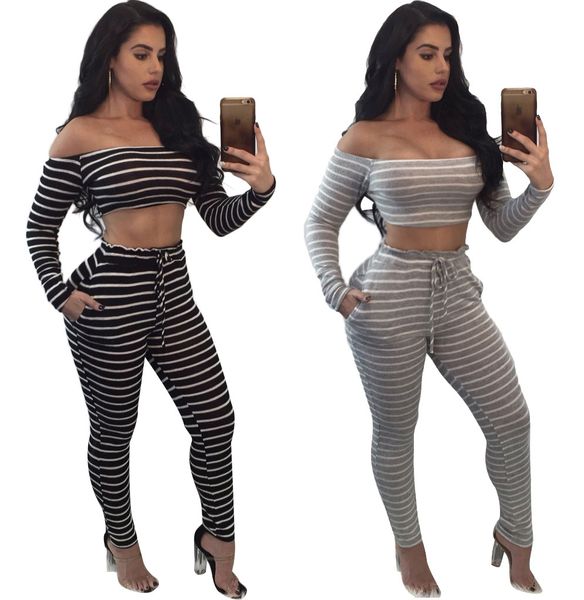 casual slash neck full length pants jumpsuits women strapless 2 piece jumpsuits striped party rompers vintage playsuits, Black;white
casual slash neck full length pants jumpsuits women strapless 2 piece jumpsuits striped party rompers vintage playsuits, Black;white
