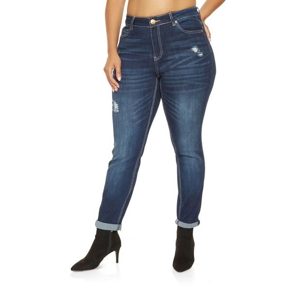 plus size ripped hole jeans women high waist skinny pencil denim pants women stretch elastic waist washed jeans 6xl 7xl, Blue
plus size ripped hole jeans women high waist skinny pencil denim pants women stretch elastic waist washed jeans 6xl 7xl, Blue