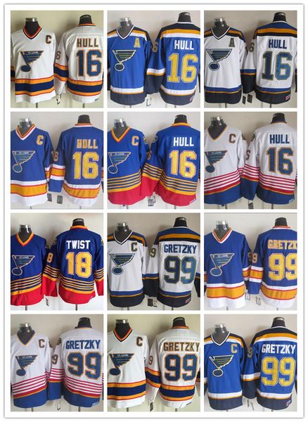 men stitched #16 hull/#18 twist/#44 pronger/#77 turgeon/#99 gretzky white blue ice hockey jerseys, Black;red
men stitched #16 hull/#18 twist/#44 pronger/#77 turgeon/#99 gretzky white blue ice hockey jerseys, Black;red