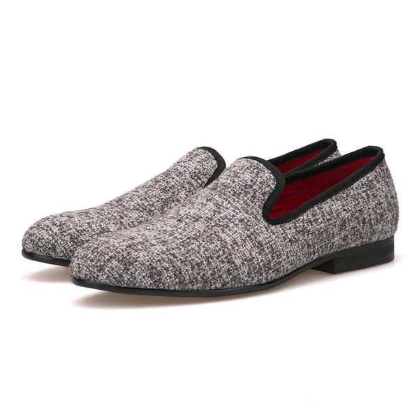 2019 new men sesame cotton shoes three colors men plus size loafers smoking slipper fashion banquet men's flats, Black
2019 new men sesame cotton shoes three colors men plus size loafers smoking slipper fashion banquet men's flats, Black