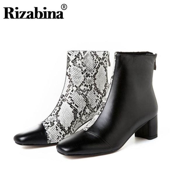 rizabina genuine leather snakeskin pattern women ankle boots office lady work party winter boots brand botas size 34-39, Black
rizabina genuine leather snakeskin pattern women ankle boots office lady work party winter boots brand botas size 34-39, Black