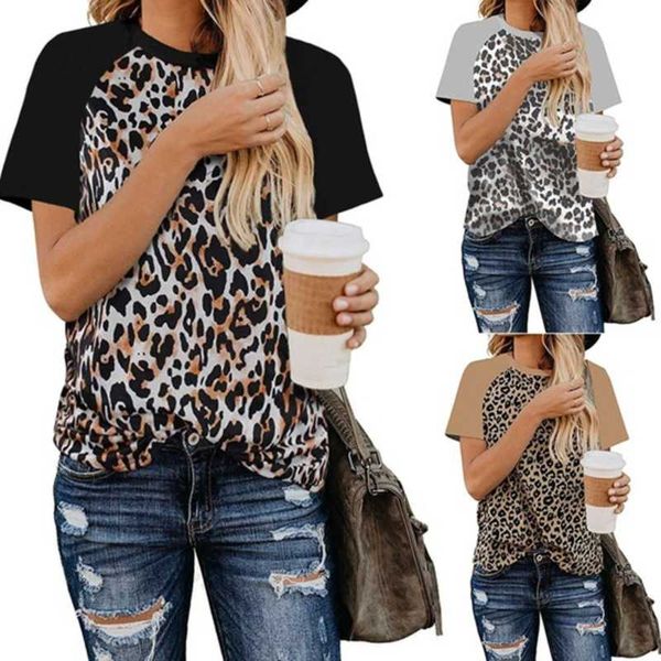 summer leopard splice printed t-shirt women o neck short sleeve tee shirt summer ladies letter print t shirt, White
summer leopard splice printed t-shirt women o neck short sleeve tee shirt summer ladies letter print t shirt, White