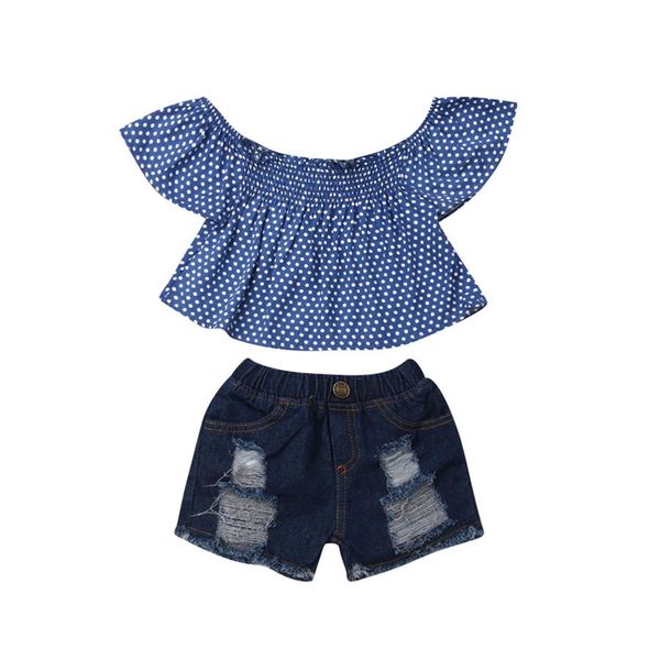 baby girl toddler kid clothes set outfits polka dot top -sleevee t-shirt denim jeans shorts short pants summer outfits 1-6y, White
baby girl toddler kid clothes set outfits polka dot top -sleevee t-shirt denim jeans shorts short pants summer outfits 1-6y, White