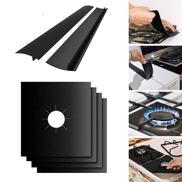 6pc reusable stove burner cover liner mat fire injuries protection trivets stove side easy to clean kitchen tools 
6pc reusable stove burner cover liner mat fire injuries protection trivets stove side easy to clean kitchen tools