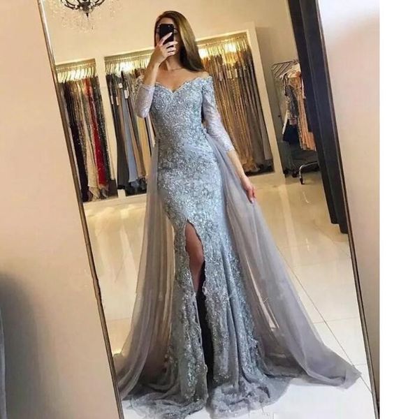 black muslim evening dresses 2020 mermaid 3/4 sleeves lace beaded slit tulle v-neck dubai kaftan saudi arabic long prom gown
black muslim evening dresses 2020 mermaid 3/4 sleeves lace beaded slit tulle v-neck dubai kaftan saudi arabic long prom gown