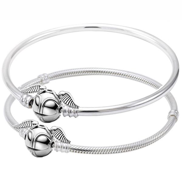 new 925 sterling silver bangle momemts harry golden snitch clasp snake chain bracelet fit women bead charm diy jewelry, Golden;silver
new 925 sterling silver bangle momemts harry golden snitch clasp snake chain bracelet fit women bead charm diy jewelry, Golden;silver