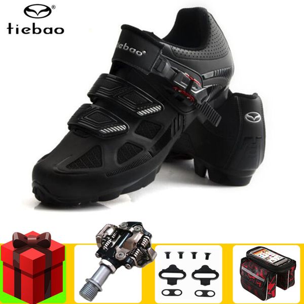 tiebao cycling shoes mtb spd pedals set bicycle riding shoes 2019 men self-locking breathable mountain bike bicycle sneakers, Black
tiebao cycling shoes mtb spd pedals set bicycle riding shoes 2019 men self-locking breathable mountain bike bicycle sneakers, Black