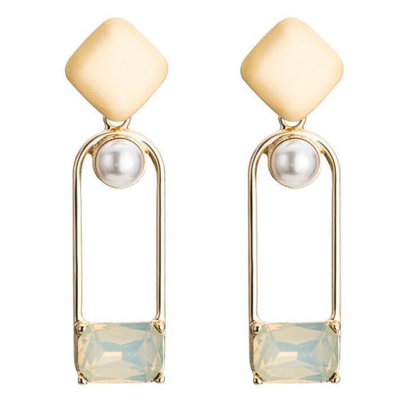 stud earrings brand new fashion women 18k gold plated pearl earrings luxury rhinestone geometric earrings jewelry wholesale, Silver
stud earrings brand new fashion women 18k gold plated pearl earrings luxury rhinestone geometric earrings jewelry wholesale, Silver