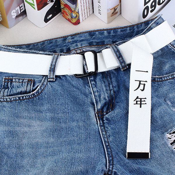 new 2020 harajuku chinese letter printing design nylon belts for men and women ring button canvas female belt, Black;brown
new 2020 harajuku chinese letter printing design nylon belts for men and women ring button canvas female belt, Black;brown