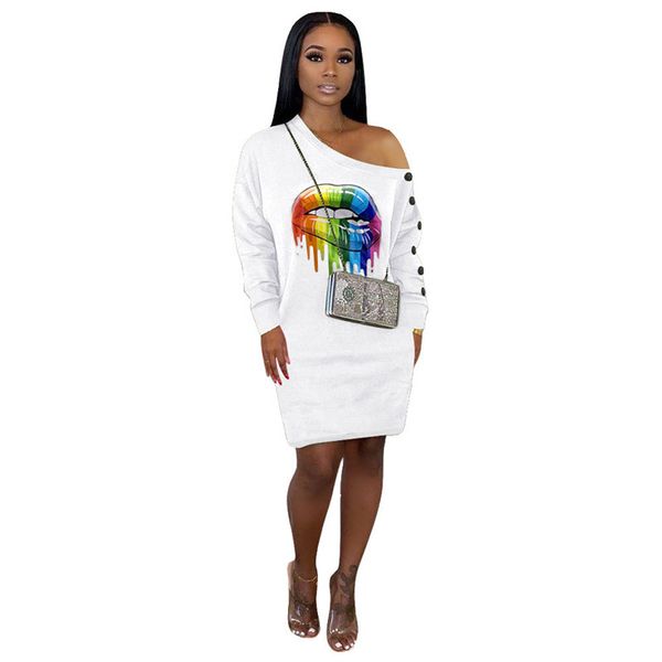 women long sleeved knee dresses ladies outfits casual lip printed dew shoulder one-pieces dress female knee-length dresses clothes e22702, Black;gray
women long sleeved knee dresses ladies outfits casual lip printed dew shoulder one-pieces dress female knee-length dresses clothes e22702, Black;gray