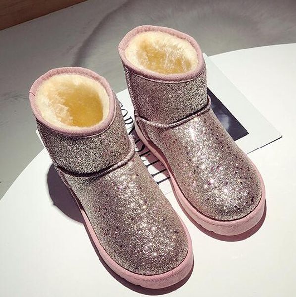 2019 winter new luxury australian plus velvet thick short boots short tube sequins shoes flat bottom wild martin cotton shoes snow boots fre, Black
2019 winter new luxury australian plus velvet thick short boots short tube sequins shoes flat bottom wild martin cotton shoes snow boots fre, Black