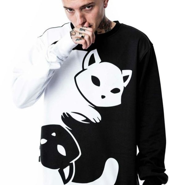 spring autumn fashionable men's hoodie couples black white tracksuit yin yang cat long sleeve pullover comfy casual sweatshirts
spring autumn fashionable men's hoodie couples black white tracksuit yin yang cat long sleeve pullover comfy casual sweatshirts