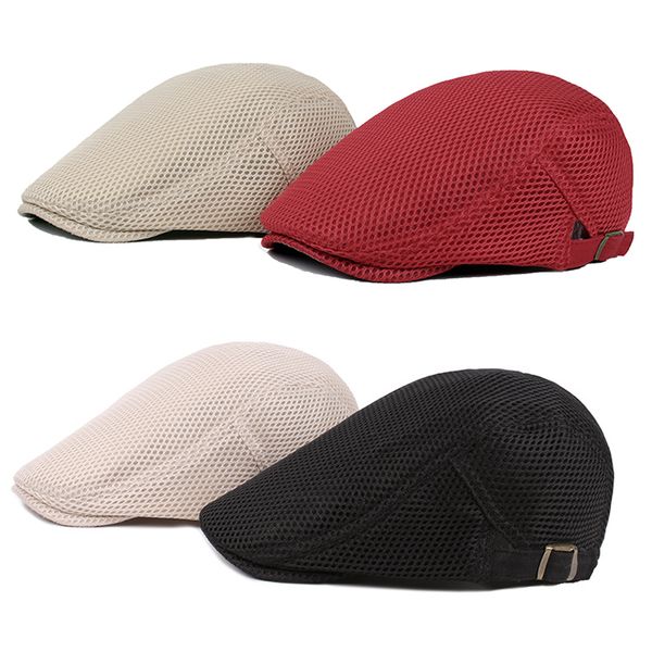 summer men women casual beret hat fashion flat plain solid color cap newsboy style gatsby hat adjustable breathable mesh caps, Blue;gray
summer men women casual beret hat fashion flat plain solid color cap newsboy style gatsby hat adjustable breathable mesh caps, Blue;gray