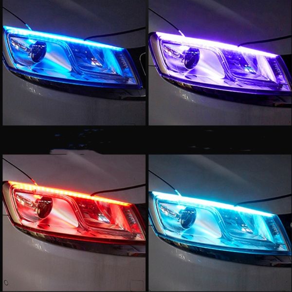 1 пара 60см flexible автомобилей drl бег turn signal белый янтарный / красный светодиод измельчитель бар silicone дневного света фар газа
1 пара 60см flexible автомобилей drl бег turn signal белый янтарный / красный светодиод измельчитель бар silicone дневного света фар газа