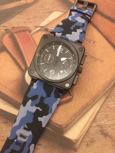 46mm outdoor bellross aviation black dial mens watches square black steel case quartz satch watch camouflage strap wristwatches, Slivery;brown
46mm outdoor bellross aviation black dial mens watches square black steel case quartz satch watch camouflage strap wristwatches, Slivery;brown