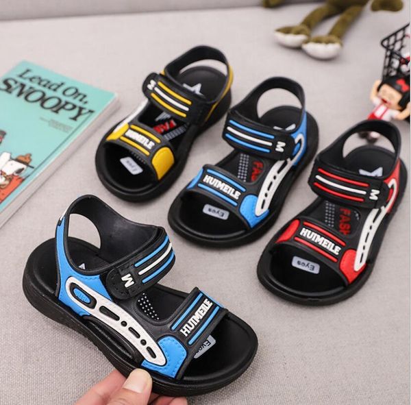 new summer children sandals for boys flat beach shoes kids sports casual student leather sandals soft non-slip fashion wild t200530, Black;red
new summer children sandals for boys flat beach shoes kids sports casual student leather sandals soft non-slip fashion wild t200530, Black;red