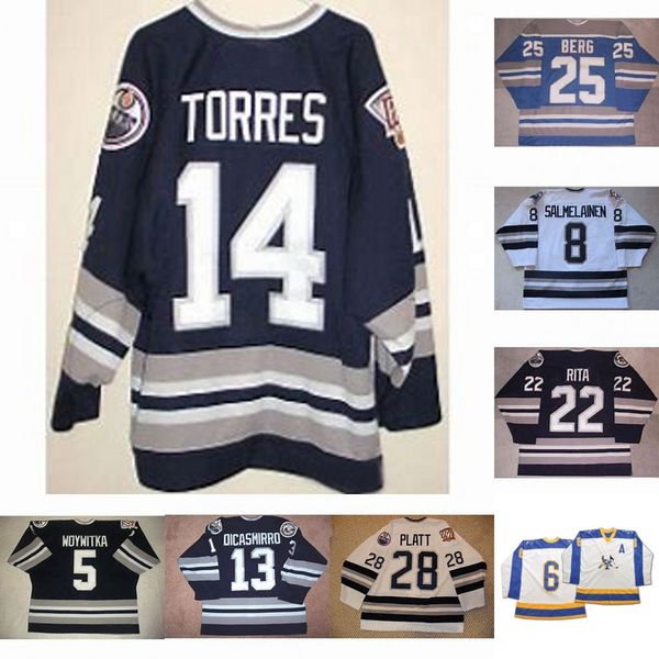 Mens Edmonton Roadrunners 5 Jeff Woywitka 33 Mikko Luoma 28 Platt 7 Liddington 25 JJ Hunter 25 Aki Berg 8 Tony Salmelainen Hockey Jersey
Mens Edmonton Roadrunners 5 Jeff Woywitka 33 Mikko Luoma 28 Platt 7 Liddington 25 JJ Hunter 25 Aki Berg 8 Tony Salmelainen Hockey Jersey
