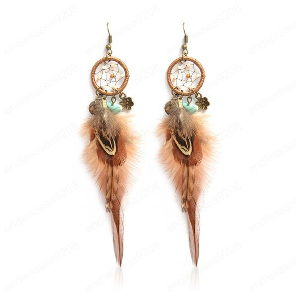 fashion jewelry women's vintage earrings dream catcher colorful beads flower feather dangle earrings, Silver
fashion jewelry women's vintage earrings dream catcher colorful beads flower feather dangle earrings, Silver