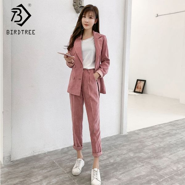 2019 women's pant suits solid long sleeve single breasted notched buttons pockets pants office lady fashion s91440j, White;black
2019 women's pant suits solid long sleeve single breasted notched buttons pockets pants office lady fashion s91440j, White;black