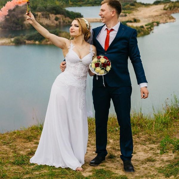 beach summer lace boho wedding dresses backless spaghetti straps chiffon floor length wedding bridal gowns bohemian formal dresses for weddi, White
beach summer lace boho wedding dresses backless spaghetti straps chiffon floor length wedding bridal gowns bohemian formal dresses for weddi, White