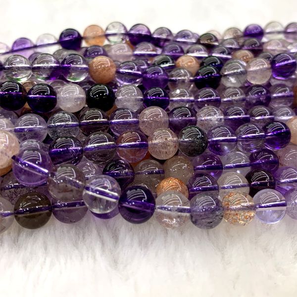 natural genuine clear purple super 7 hair gold sunstone round loose stone beads 3-18mm fit jewelry diy necklaces or bracelets 15.5" 063, Black 
natural genuine clear purple super 7 hair gold sunstone round loose stone beads 3-18mm fit jewelry diy necklaces or bracelets 15.5" 063, Black