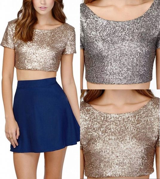 2020 spring and summer girls glittering eye-catching sequins exposed back umbilical short jacket women multi-color homecoming t-shirt, Blue;pink
2020 spring and summer girls glittering eye-catching sequins exposed back umbilical short jacket women multi-color homecoming t-shirt, Blue;pink