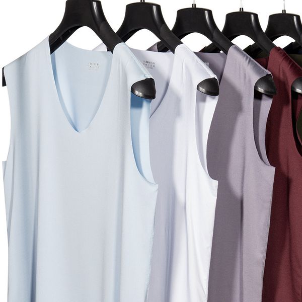 summer men' ice silk seamless vest white tight wide shoulder v-neck fitness sleeveless bottoming thin, White;black
summer men' ice silk seamless vest white tight wide shoulder v-neck fitness sleeveless bottoming thin, White;black