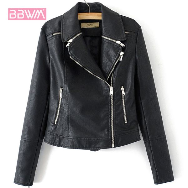 pu lapel zip slim long sleeve black women's jacket 2019 autumn new locomotive harajuku windproof female coat short personality, Black;brown
pu lapel zip slim long sleeve black women's jacket 2019 autumn new locomotive harajuku windproof female coat short personality, Black;brown