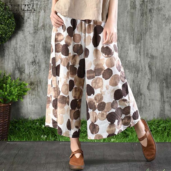 women polka dot print pants 2019 zanzea vintage wide leg trousers female casual summer pantalon beach cropped trousers oversized, Black;white
women polka dot print pants 2019 zanzea vintage wide leg trousers female casual summer pantalon beach cropped trousers oversized, Black;white