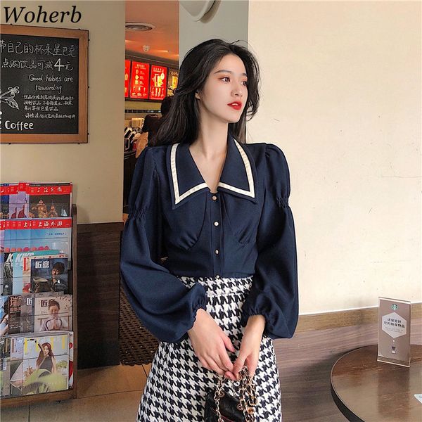 woherb vintage solid elegant women blouse shirt 2020 korean spring summer long lantern sleeve female casual work blusas, White
woherb vintage solid elegant women blouse shirt 2020 korean spring summer long lantern sleeve female casual work blusas, White