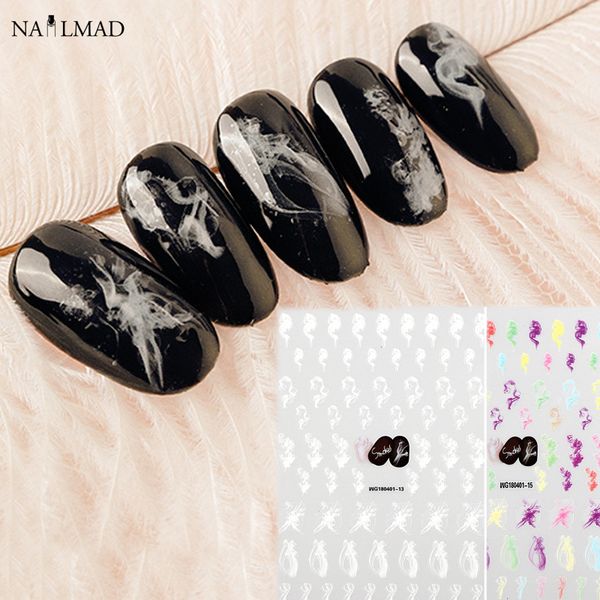 1 sheet smoke 3d nail art stickers colorful sumdge nail stickers decals adhesive sticker tattoo slides, Black
1 sheet smoke 3d nail art stickers colorful sumdge nail stickers decals adhesive sticker tattoo slides, Black
