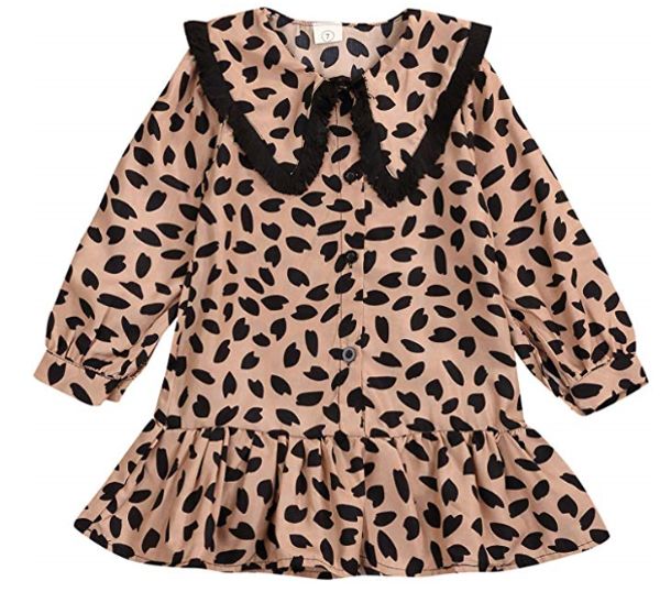 kids toddler baby girls fall dresses outfit leopard print tassel ruffle causal tutu skirt winter dress clothes, Red;yellow 
kids toddler baby girls fall dresses outfit leopard print tassel ruffle causal tutu skirt winter dress clothes, Red;yellow