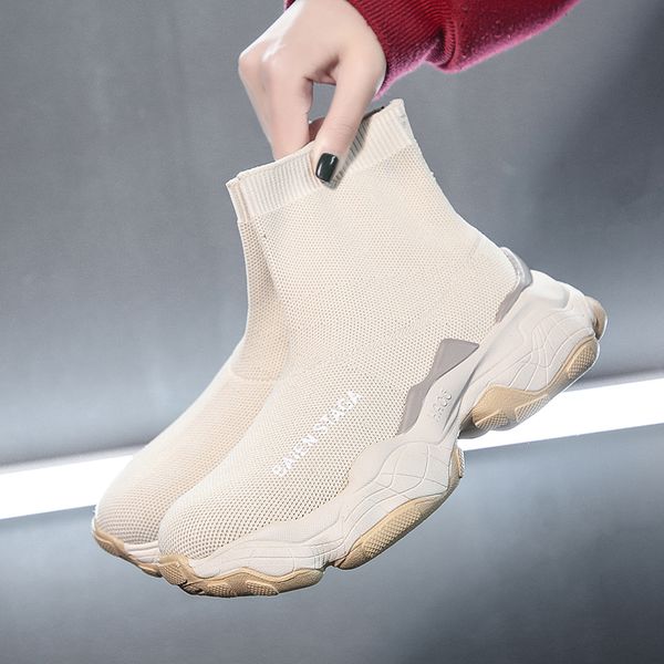 women high sock shoes chunky sneakers slip-on ladies platform casual shoes autumn new women shoes botas mujer 998w y200424, Black
women high sock shoes chunky sneakers slip-on ladies platform casual shoes autumn new women shoes botas mujer 998w y200424, Black