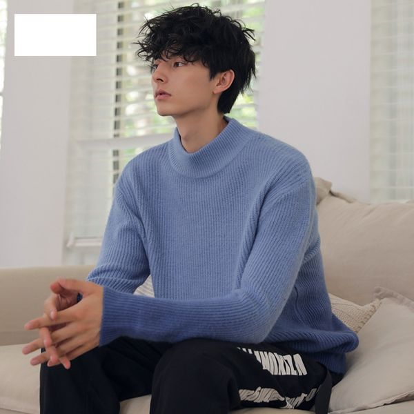 men round neck spring winter sweater korean style knit casual sweater contrast color long sleeve knitted pullover blouse, White;black
men round neck spring winter sweater korean style knit casual sweater contrast color long sleeve knitted pullover blouse, White;black