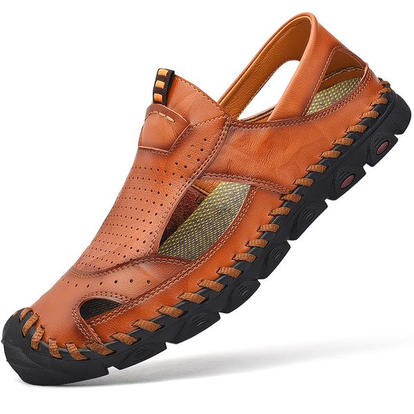 genuine leather men sandals shoes non-slip soft male summer water shoes outdoor fashion mens sandal rubber beach, Black
genuine leather men sandals shoes non-slip soft male summer water shoes outdoor fashion mens sandal rubber beach, Black